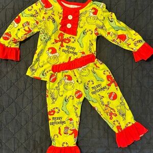 Merry Grinchmas Kids Pajama Set 6-12 months